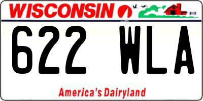 WI license plate 622WLA