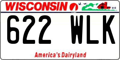WI license plate 622WLK