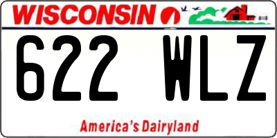 WI license plate 622WLZ
