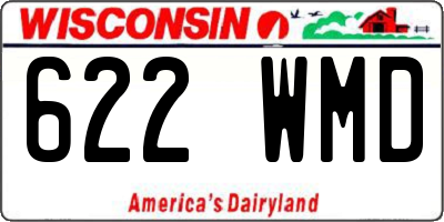 WI license plate 622WMD