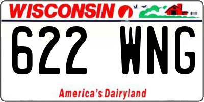WI license plate 622WNG