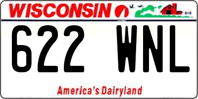WI license plate 622WNL