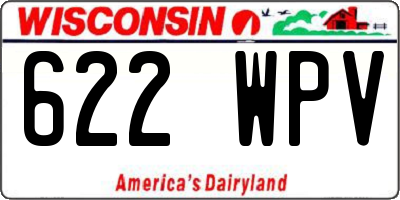 WI license plate 622WPV