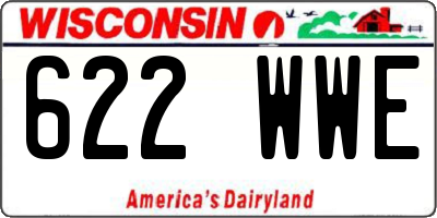 WI license plate 622WWE