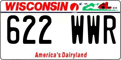WI license plate 622WWR