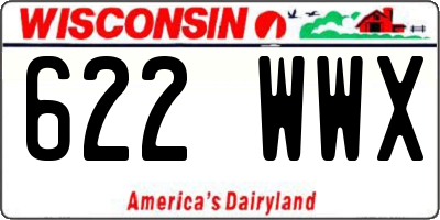 WI license plate 622WWX