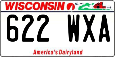 WI license plate 622WXA