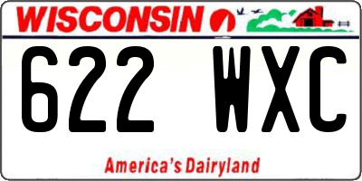 WI license plate 622WXC