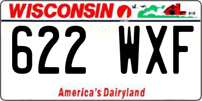 WI license plate 622WXF