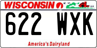 WI license plate 622WXK