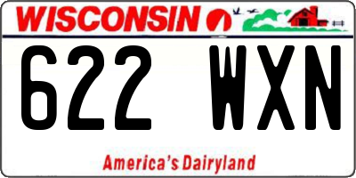 WI license plate 622WXN