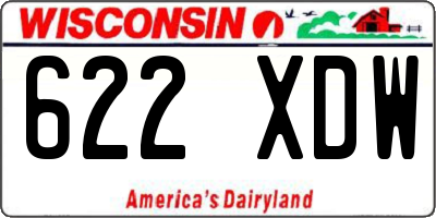 WI license plate 622XDW