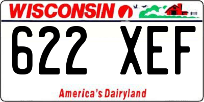 WI license plate 622XEF