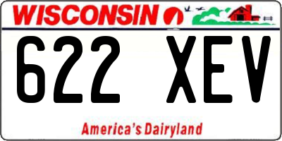 WI license plate 622XEV