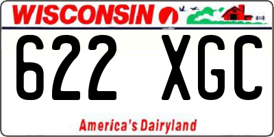 WI license plate 622XGC