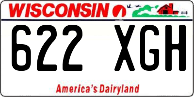 WI license plate 622XGH