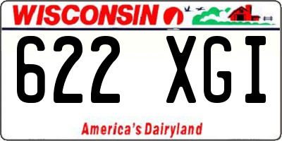 WI license plate 622XGI