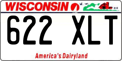 WI license plate 622XLT