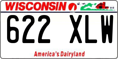 WI license plate 622XLW