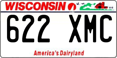 WI license plate 622XMC