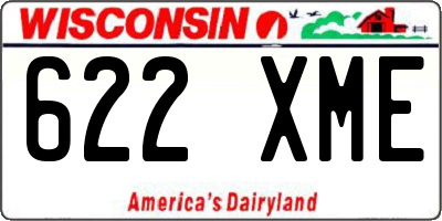 WI license plate 622XME