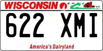 WI license plate 622XMI