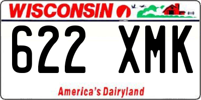 WI license plate 622XMK