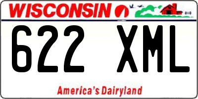 WI license plate 622XML