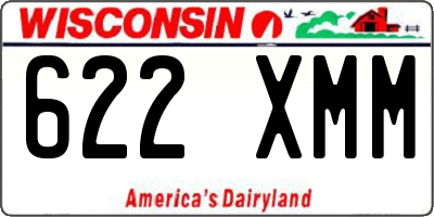 WI license plate 622XMM