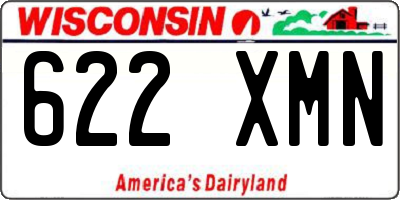 WI license plate 622XMN