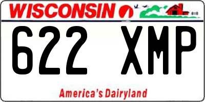 WI license plate 622XMP