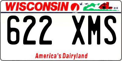 WI license plate 622XMS