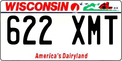 WI license plate 622XMT