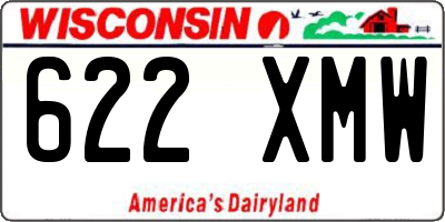 WI license plate 622XMW