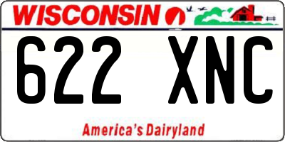WI license plate 622XNC