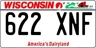 WI license plate 622XNF