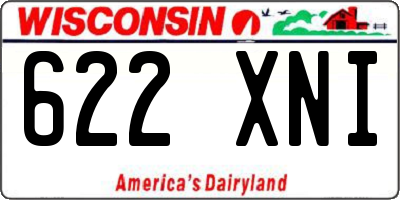 WI license plate 622XNI