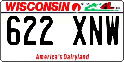 WI license plate 622XNW