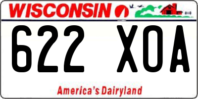 WI license plate 622XOA