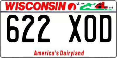 WI license plate 622XOD