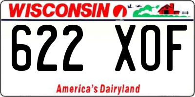 WI license plate 622XOF