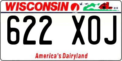WI license plate 622XOJ