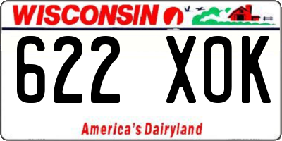 WI license plate 622XOK