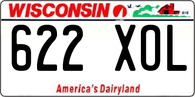 WI license plate 622XOL