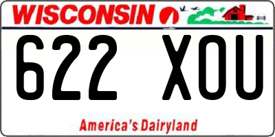 WI license plate 622XOU