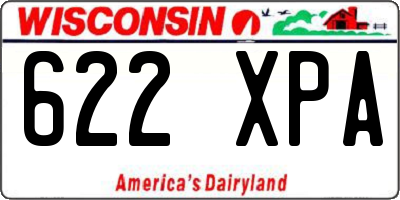 WI license plate 622XPA