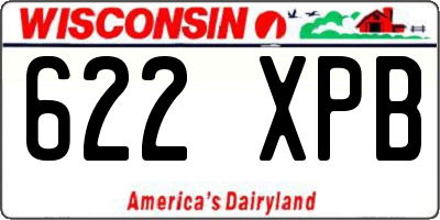 WI license plate 622XPB