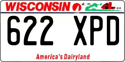 WI license plate 622XPD