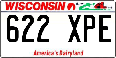 WI license plate 622XPE