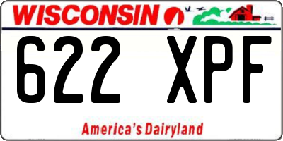 WI license plate 622XPF